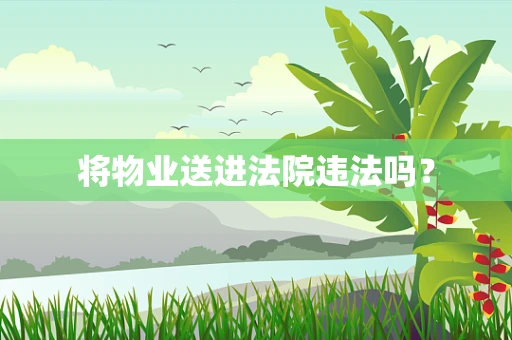 将物业送进法院违法吗？