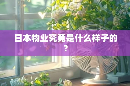 日本物业究竟是什么样子的？