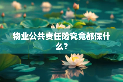 物业公共责任险究竟都保什么？