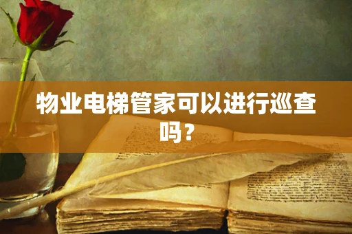 物业电梯管家可以进行巡查吗？
