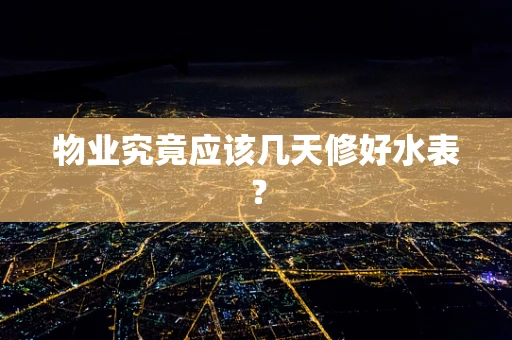 物业究竟应该几天修好水表？