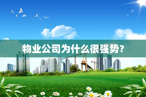 物业公司为什么很强势？