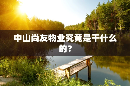 中山尚友物业究竟是干什么的？