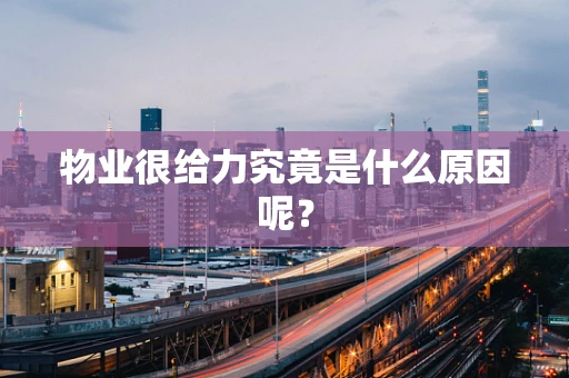 物业很给力究竟是什么原因呢？
