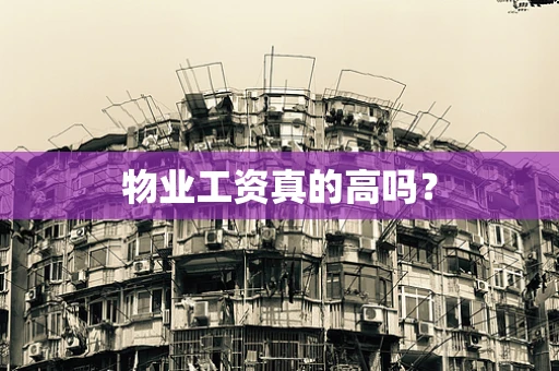 物业工资真的高吗？