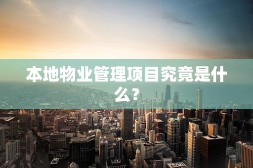 本地物业管理项目究竟是什么？