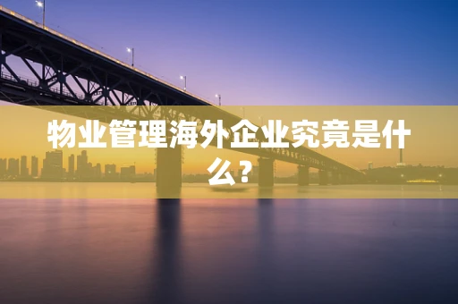 物业管理海外企业究竟是什么？