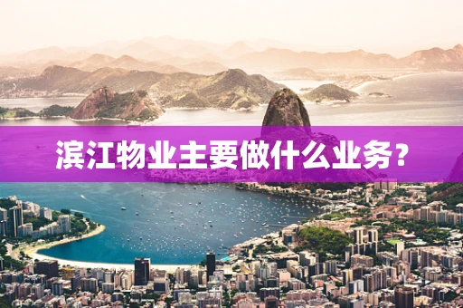 滨江物业主要做什么业务？