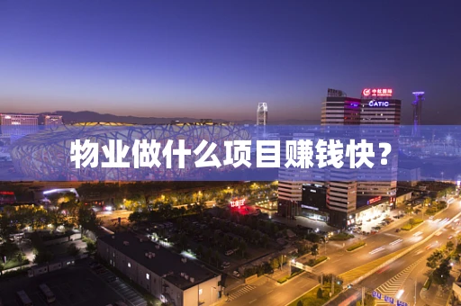 物业做什么项目赚钱快？